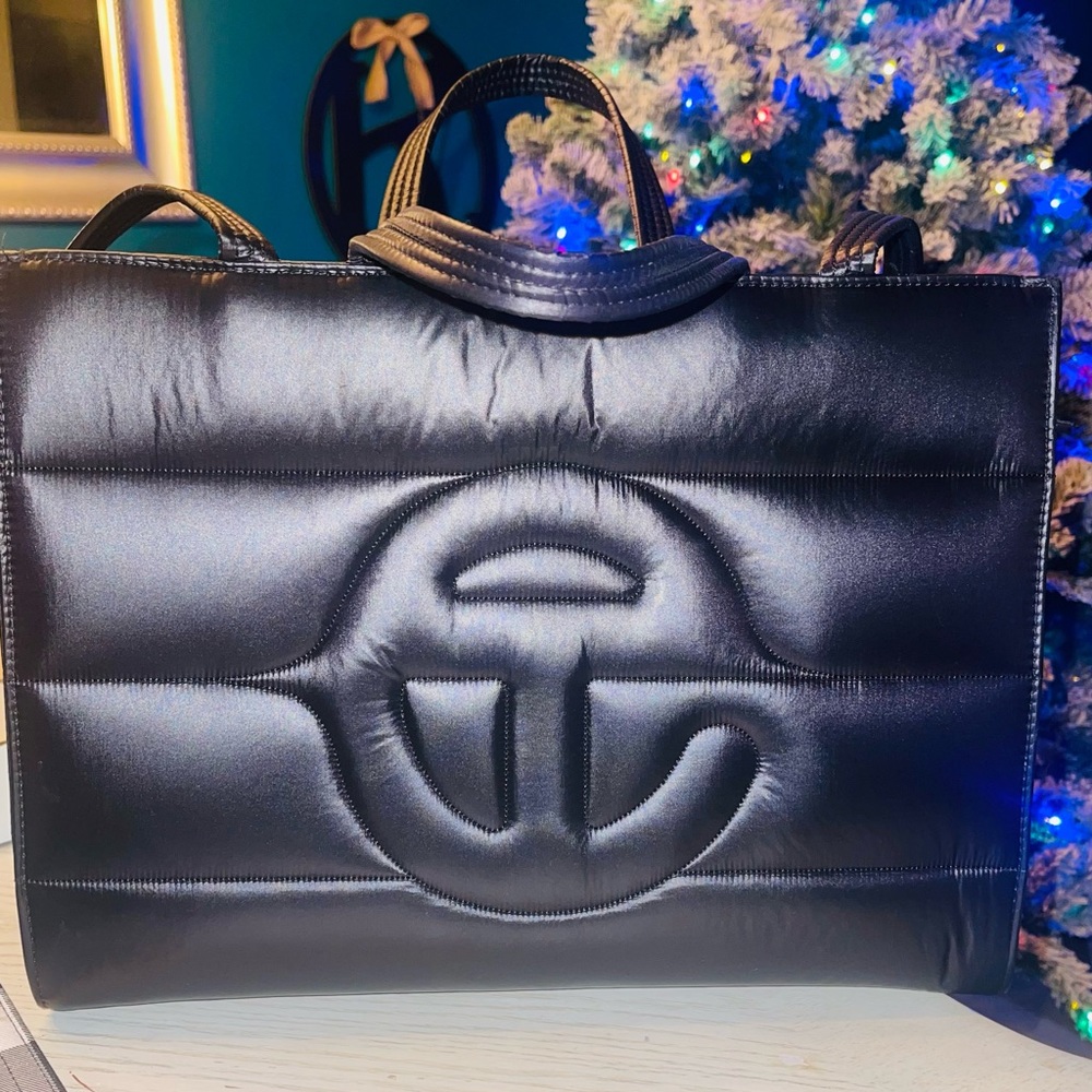 Telfar moose knuckle quilted tote bag